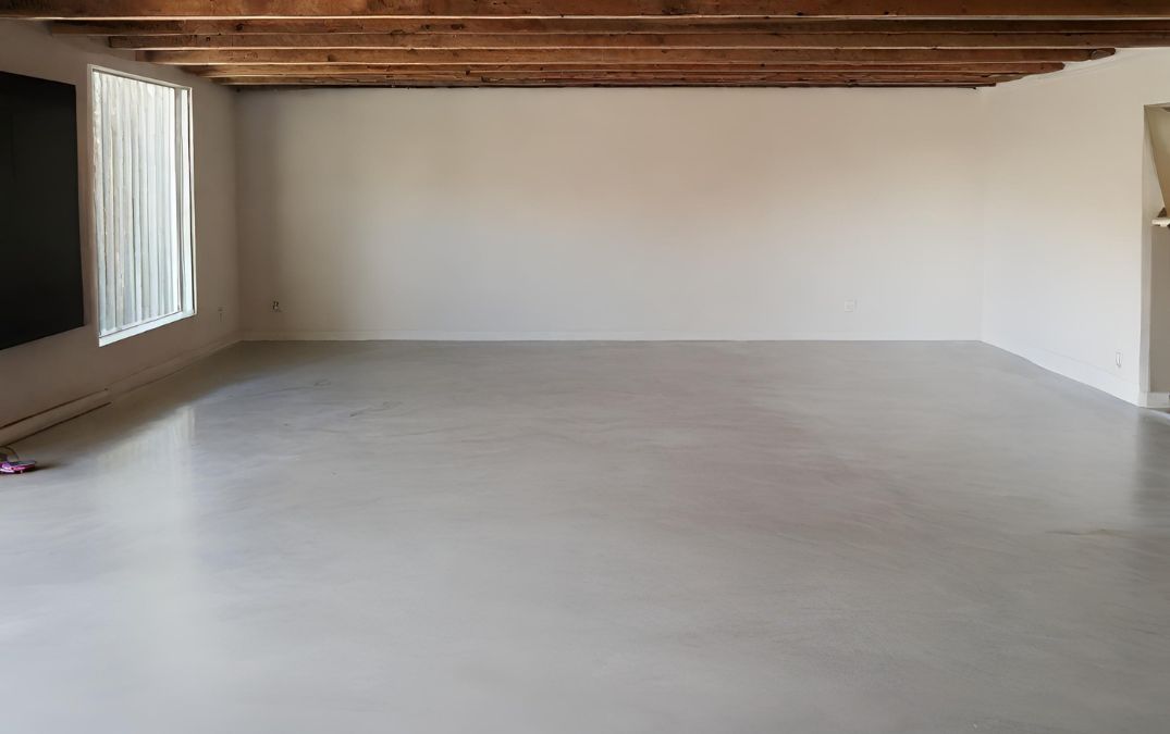 Freshly poured concrete flooring in a residential home in Cardiff