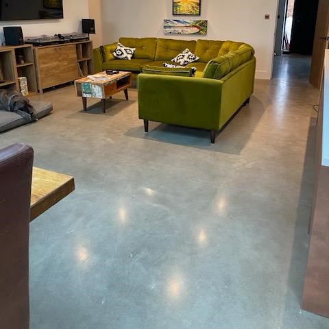 close up of polished concrete flooring